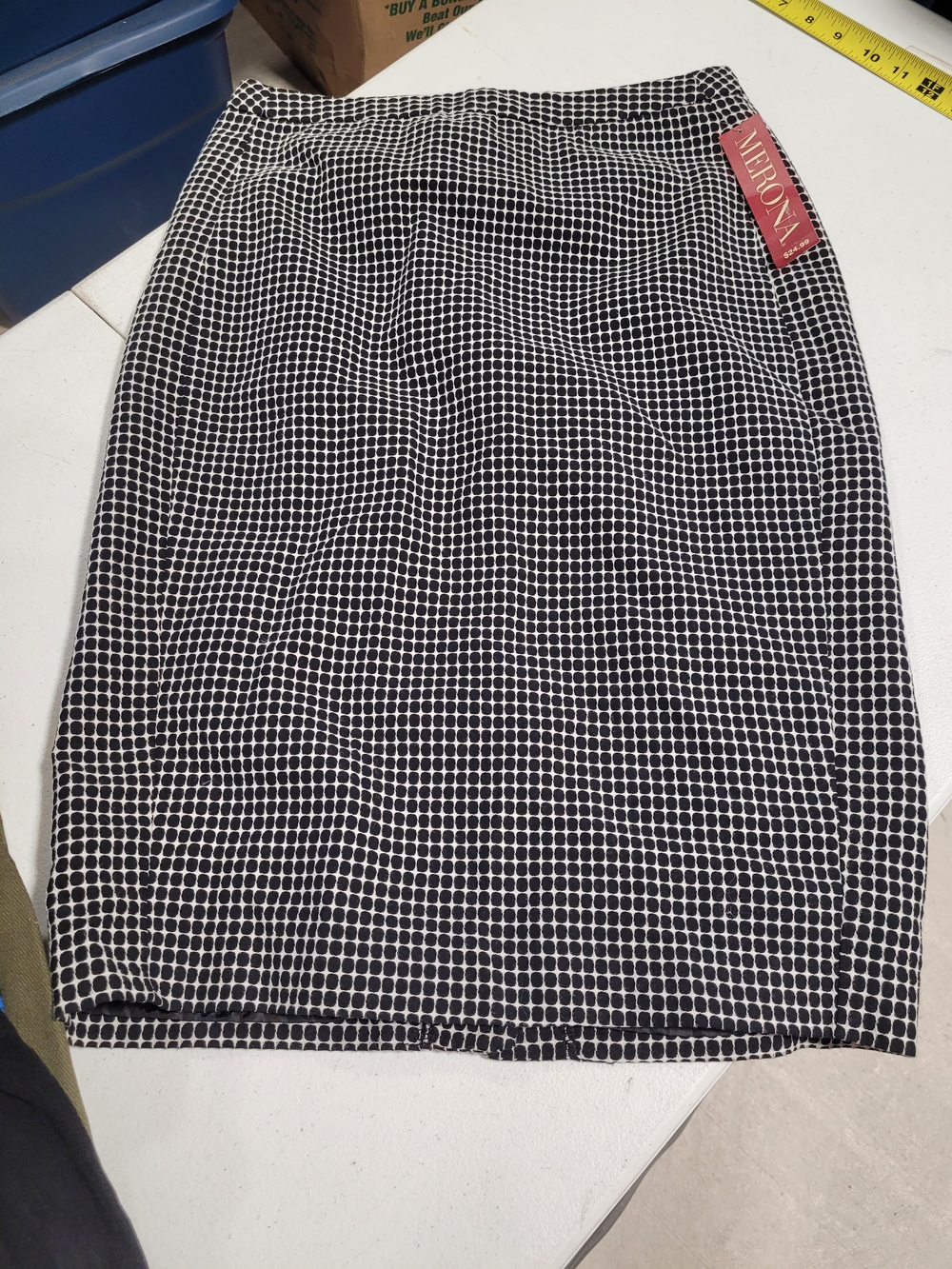 Merona Black and White Dot Pencil Skirt